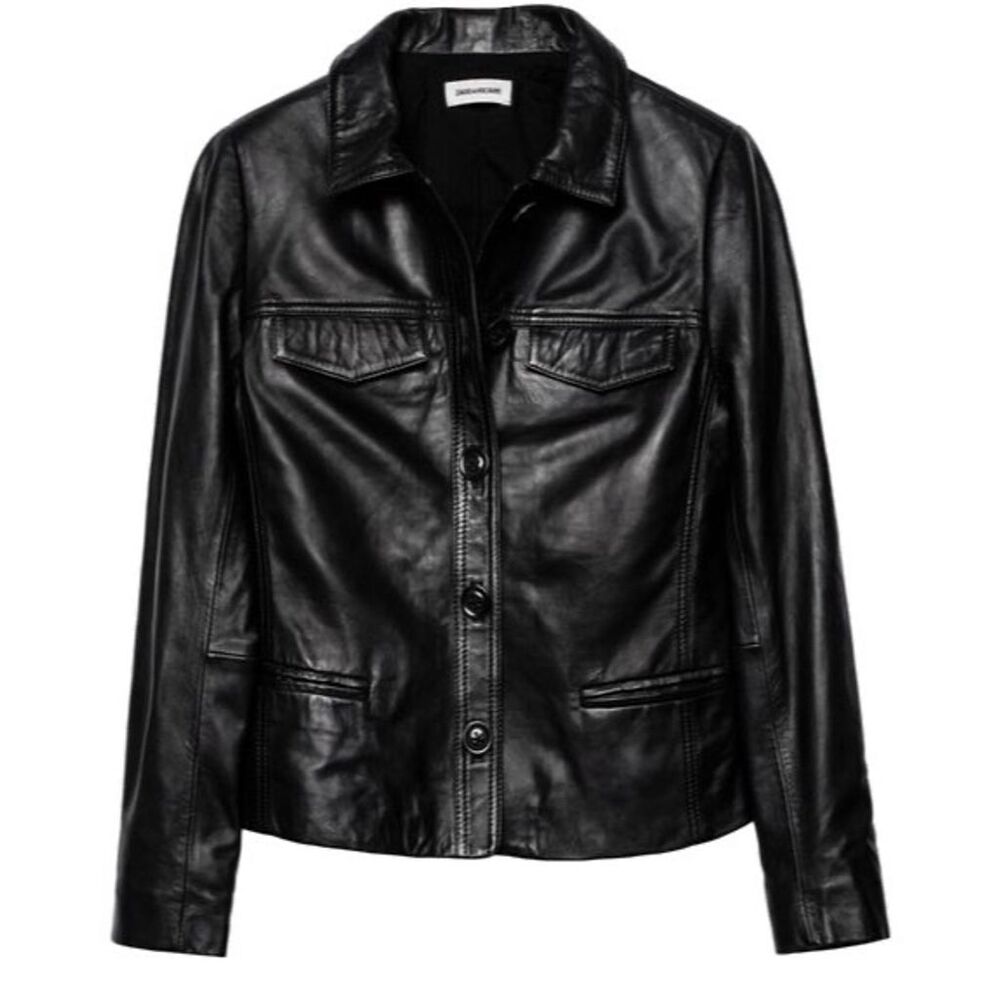 Zadig & Voltaire NWT Liam Leather Jacket in Black Size XS
